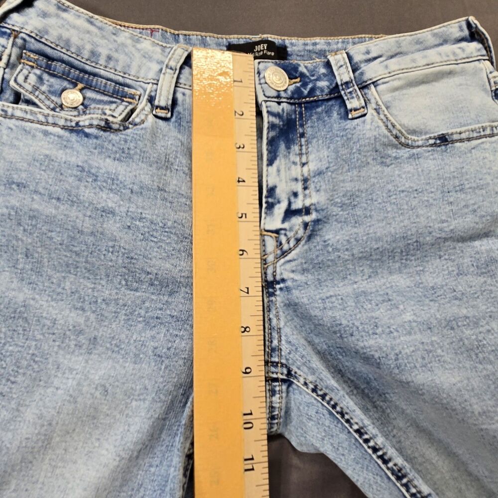 True Religion Joey Mid Rise Two-tone Flap Flare Womens Jeans Size 28 NEW - Picture 7 of 16